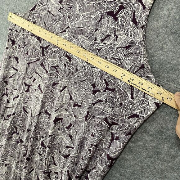 Athleta Santorini Sleeveless Dress Womens Sz 1X Brown Print High Neck Athleisure - Picture 8 of 9